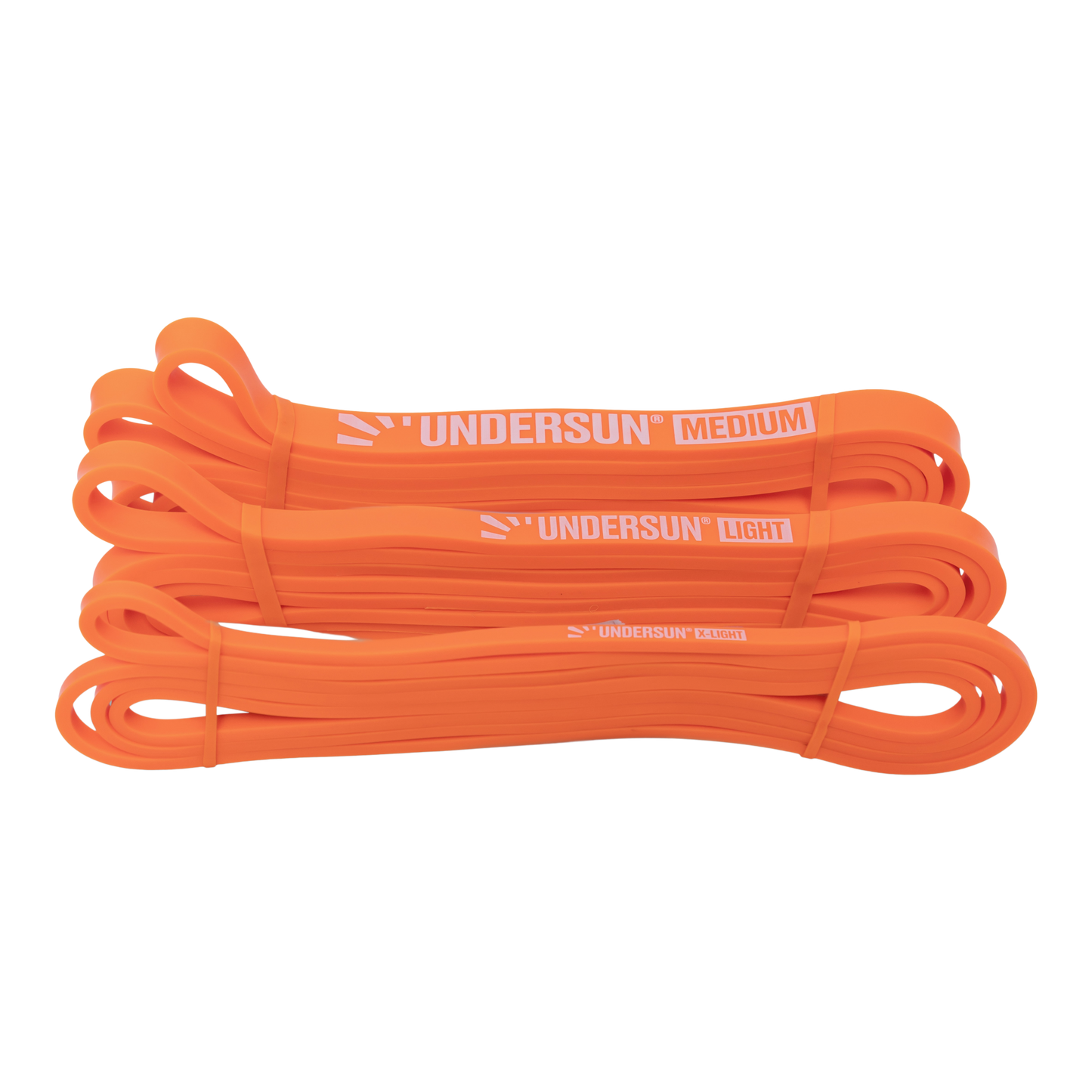 Exercise Resistance Band Set of 3 - Orange - Undersun Fitness