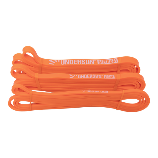 Exercise Resistance Band Set of 3 - Orange - Undersun Fitness 